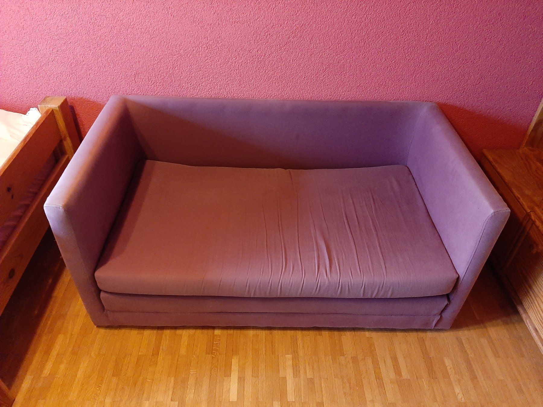 Divani: Bettsofa, violett, ausklappbar – Usato da Oberlunkhofen venduto da dreihaselnuesse 1