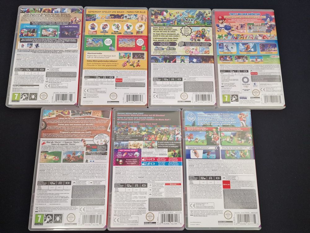 7 Super Mario Spiele für die Nintendo Switch wie neu Kaufen auf Ricardo