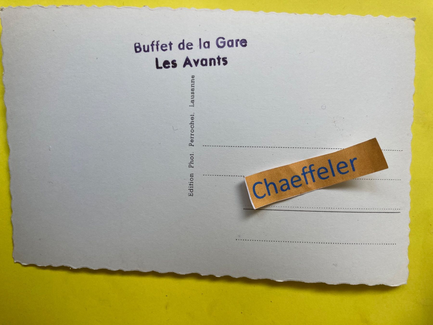 Ansichtskarten: 8184 Les Avants - Chatelard School – Gebraucht aus Zürich von Chaeffeler 1