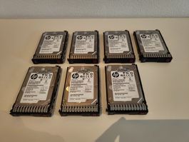 7x HP 300GB SAS 10K RPM HDD für Server