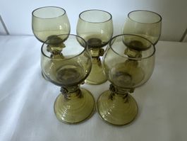 6 antike grüne Römer Schnapsgläser Set 🍷🍸
