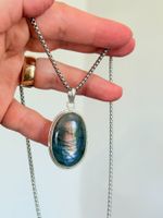 Collier vintage avec pendentif Labradorite ✨