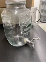 Getränkespender Glas mit Zapfhahn ca. 4L Vintage