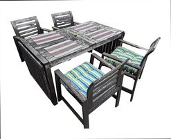 IKEA ÄPPLARÖ Gartenmöbel-Set Tisch + 4 Stühle gratis ·
