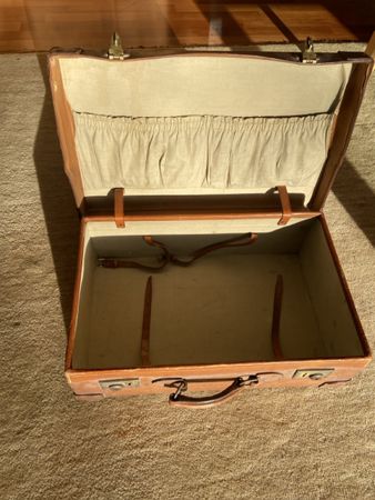 Retro Reisekoffer Leder braun gebrauchter Zustand
