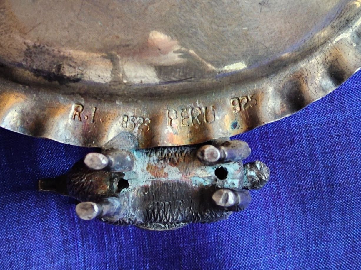 Portacenere: Peru Sterling Silber Ascher mit Lama – Usato da Zürich venduto da SciTec 1