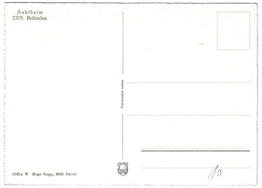 Cartoline postali: Brüttelen, Aebiheim, belebt, um 1950 – Usato da Frauenfeld venduto da POML 1