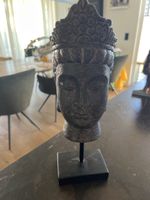 Buddha Kopf auf Sockel Heimdeko Skulptur Dekoration
