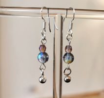 Boucles d'oreilles pendantes Argent 925 et Swarowski