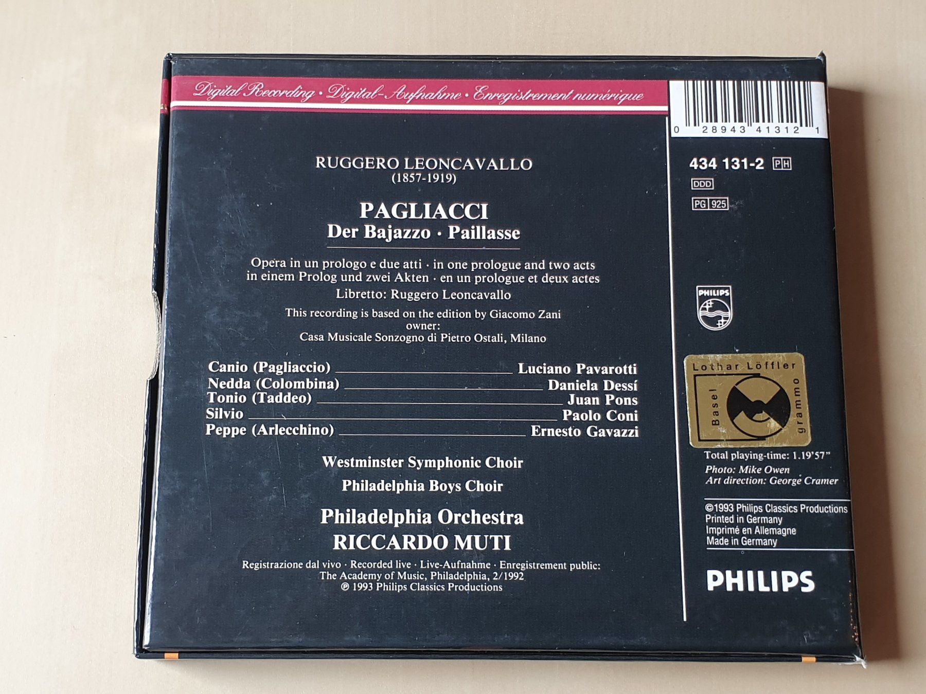 CDs: Leoncavallo Pagliacci Pavarotti Muti – Gebraucht aus Stansstad von collectorsshop 1