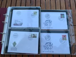 1989 - Classeur 44 FDC - mit Einzelmarken - avec tbr isolés