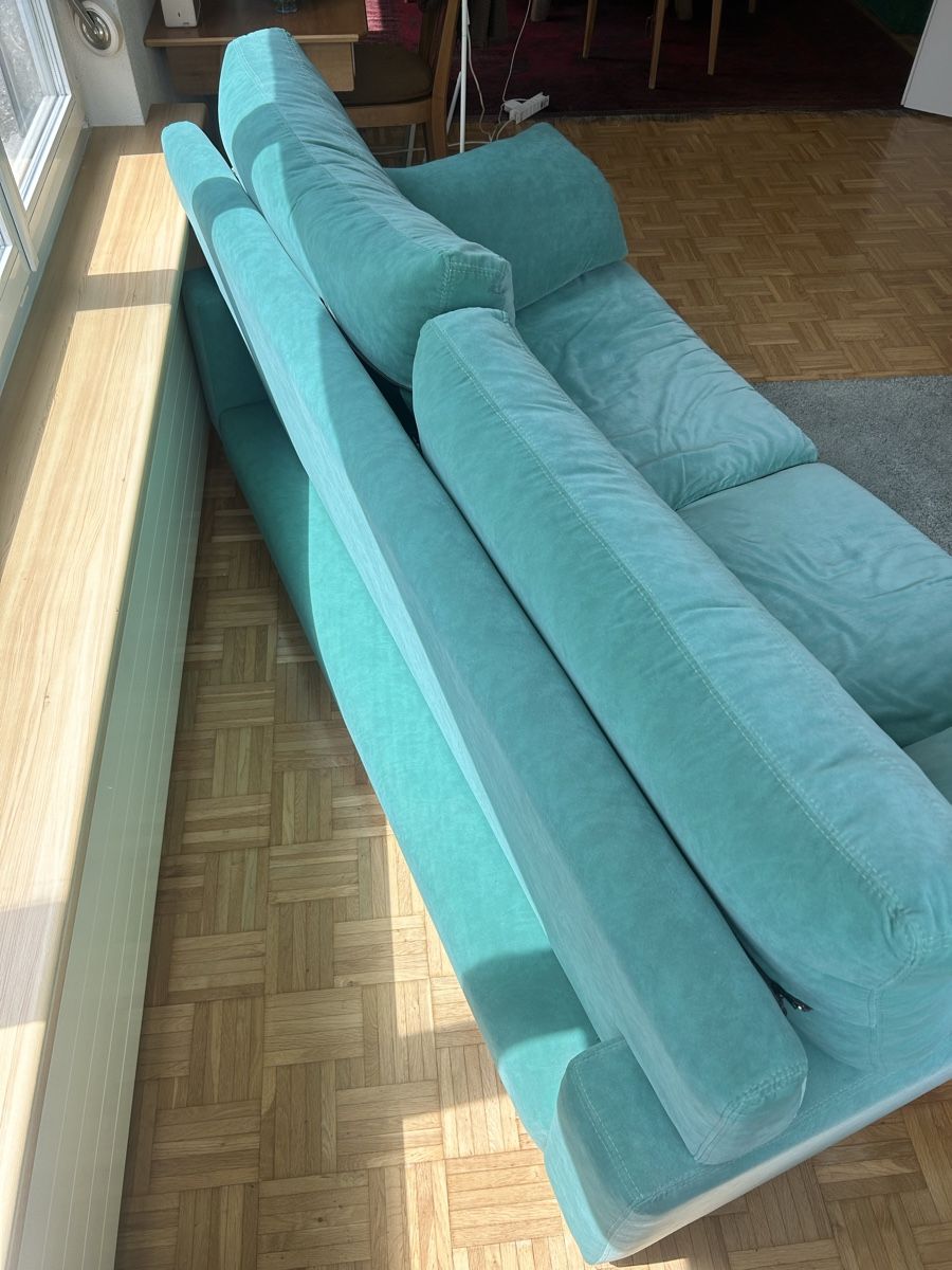 Divani: Vintage Sofa, türkis, samt, 70s-Flair – Usato da Zürich venduto da tabea_j 3