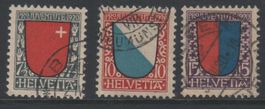 Pro Juventute 1920 kmpl. Satz SBK Nr. J15/J17 o K: 50.00 CHF