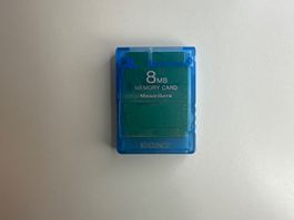 PS2 Memory Card blau durchsichtig