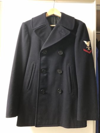 Cappotto marina USA originale vintage, taglia M, blu navy ⚓️