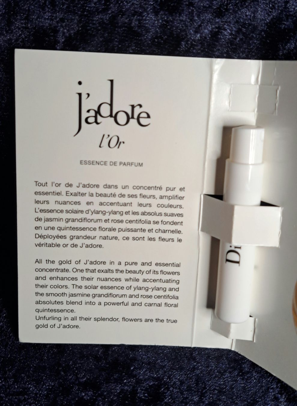 Dior Profumi & Eau de Toilette: Parfüm Muster J'adore L'Or Dior – Nuovo e nell'imballaggio originale da Richterswil venduto da Viorella 1