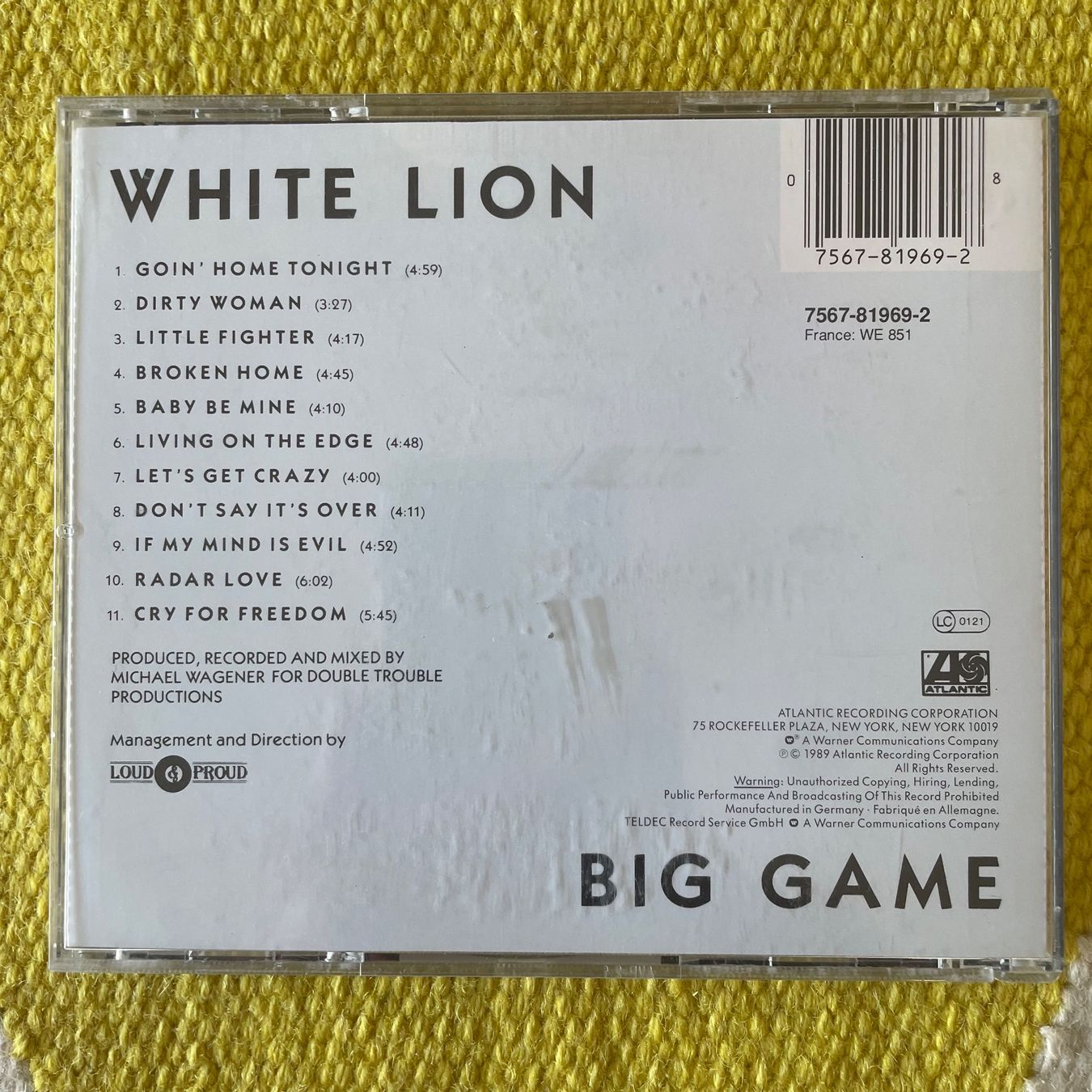 CD: WHITE LION-BIG GAME – Usato da Rorschacherberg venduto da CD-Roli 1