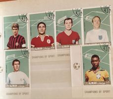 Briefmarken aus Serie Champions of Sport Fussballer 6 Stk