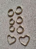 Ohrringe, 4 Paar Creolen, Hoops goldig, duschfest