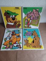 4 alte Playskool Holzpuzzle Made in USA aus den 80igern