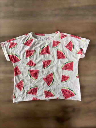 T-Shirt mit Wassermelonenmuster Gr. S