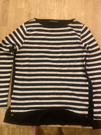 French Connection Striped sequined pulli