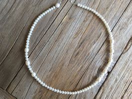 PERLEN  KETTENSTRANG  PERLEN 10x8 / 6x5mm / LÄNGE 50cm
