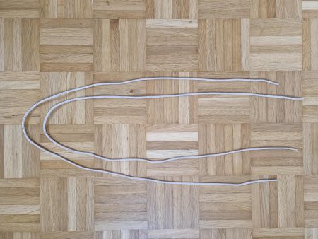 2 Schnüren hellrosa Länge 1.2m