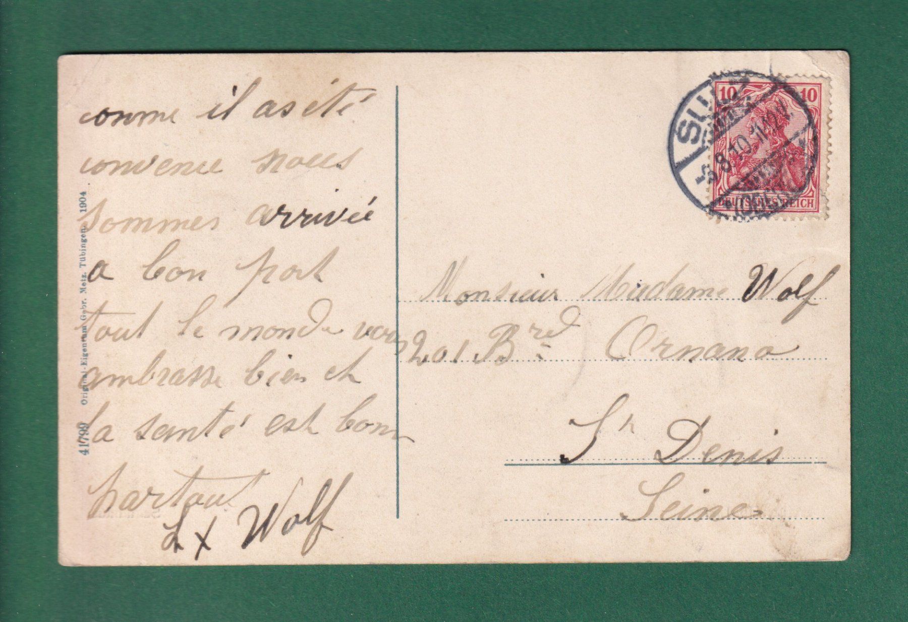 Cartoline postali: SULZ - Schulhaus - 1910 // Eckbug // – Usato da Pully venduto da nicecards-shop 1