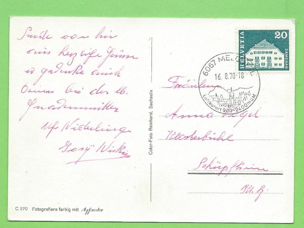 Cartoline postali: Melchtal – Usato da Zürich venduto da t24_de 1