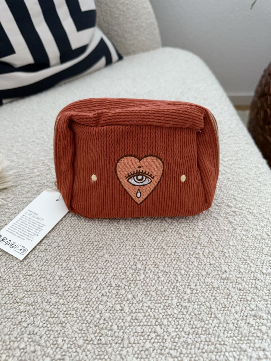 Kosmetikkoffer: Süsse Kosmetiktasche aus Cord – Neu und originalverpackt aus Volketswil von habibeoez