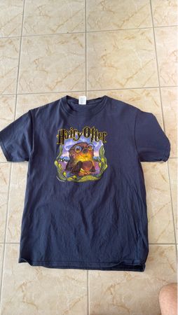 Cooles Hairy Otter T-Shirt, dunkelblau, Grösse M, Rarität