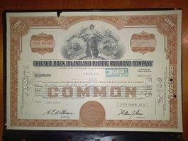 Historische Aktie Chicago Rock Island Railroad 1976