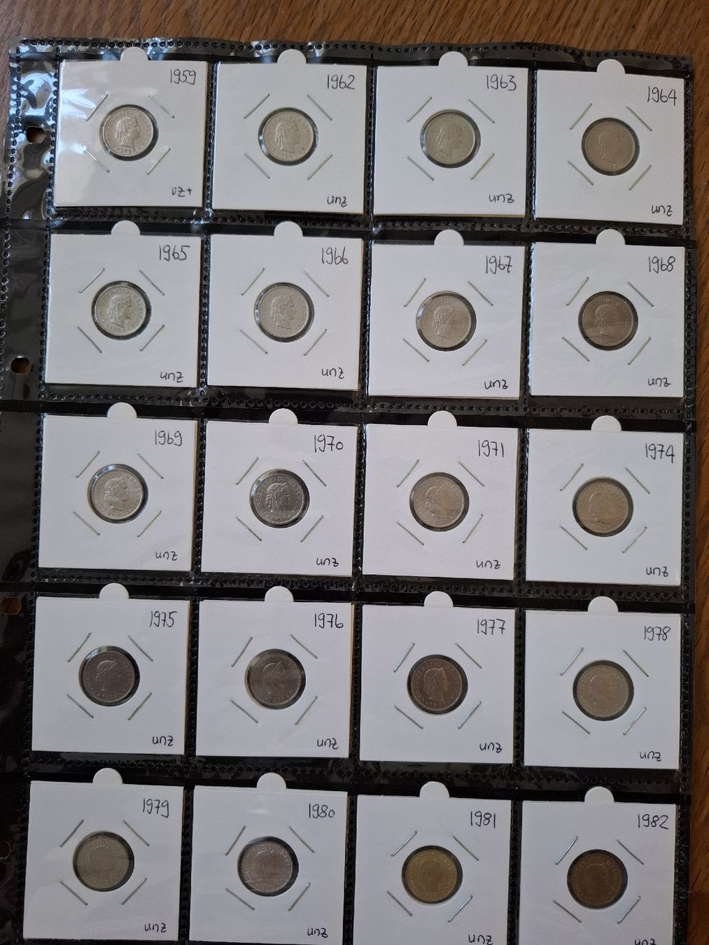 Alle Münzen: 5 Rappensammlung nr.21 – Gebraucht aus Hunzenschwil von Hardrock6 4