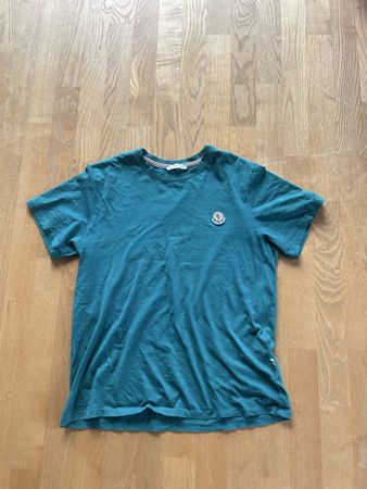 Moncler T-Shirt, Green, Round Neck, Acceptable Cond.