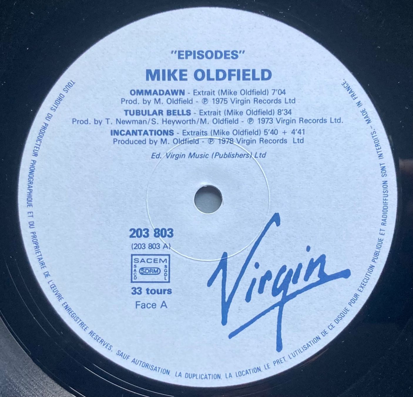 Dischi in vinile: MIKE OLDFIELD - EPISODES – Usato da Poliez-Pittet venduto da Newtown-Records 3
