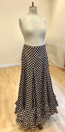 Eleganter, weiter Flamenco Rock mit Rüschen aus Polyester