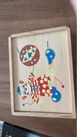 Holzspielzeug Steckenpferd mit Clown und Ball Grösse M