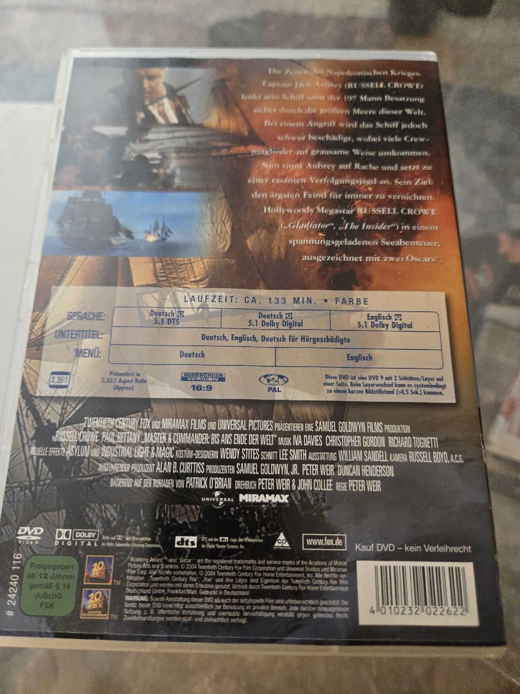 Tutti i DVDs: Master and Commander DVD – Usato da Bussigny venduto da Kfdlt 1