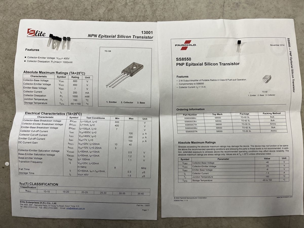 Elektronikbauteile: NPN PNP Transistoren Sortiment: 2N3906, S9013, SS8550 – Gebraucht aus Niederwil AG von VST92 1