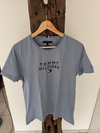 Tommy Hilfiger T-Shirt Grösse L hellblau Organic Cotton