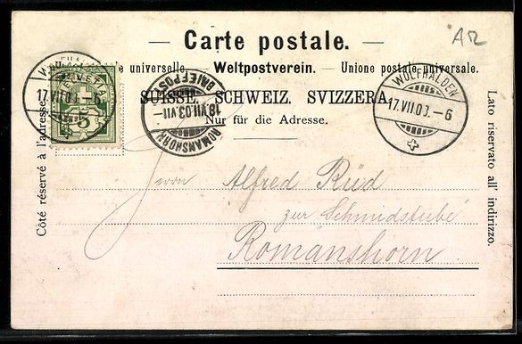 Cartoline postali: AK Wolfhalden, Teilansicht – Usato da Berlin venduto da bartko-reher 1