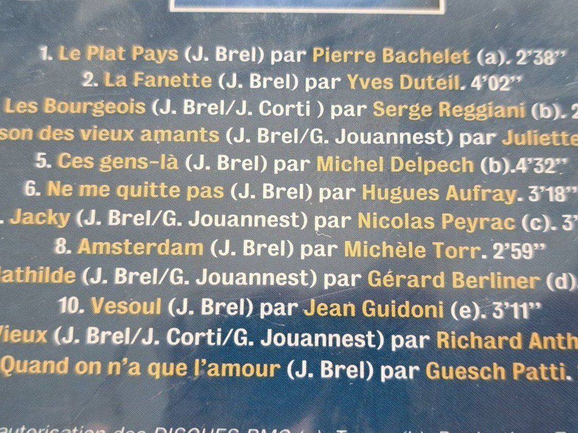 CD: Cd Ils chantent Brel ( Hommage )  – Usato da Pully venduto da bro_n52j 2