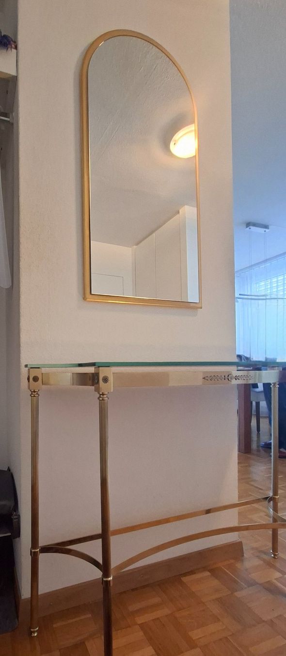 Console: Konsolentisch mit Spiegel Messing / Glas – Usato da Emmenbrücke venduto da thokasaluni 1