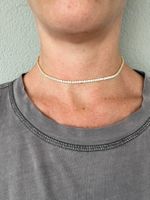 Oh Luilu - Tennis Choker Halskette 18kt vergoldet