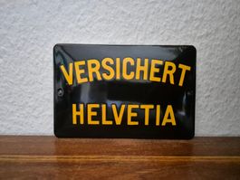 Altes Emailschild Helvetia Versichert Emaille Schild Vintage