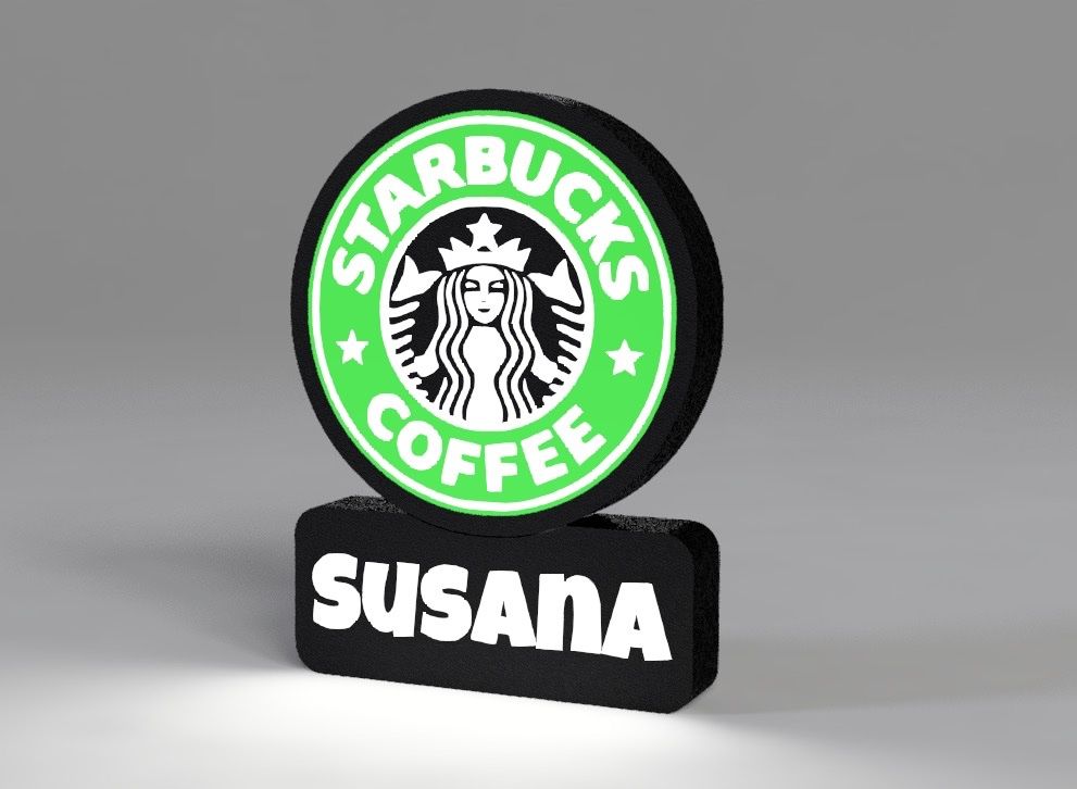 Lampade: Lightbox lumière led STARBUCKS - personnalisable – Nuovo (secondo la descrizione) da Vicques venduto da PAMB3D 1