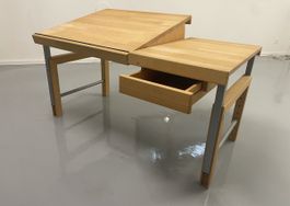 ⁠Bureau enfant ergonomique DE BREUYN réglable, hêtre massi