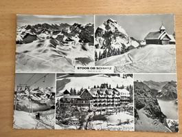 Historische Ansichtskarte Stoos ob Schwyz Winter Bergspor...