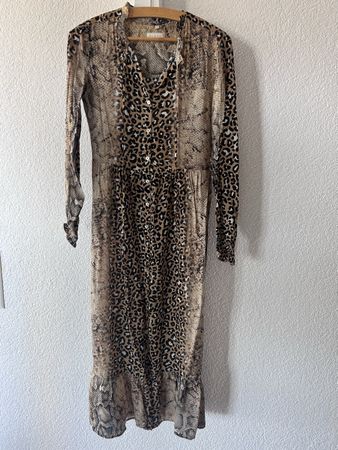 Milano  Maxikleid Leo Schlangen Muster  Gr 34 -36 S